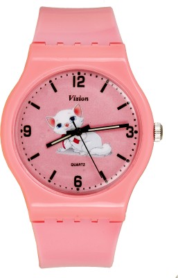 Vizion 8822-5-2 SNOWBELL-The Fluffy Kitty Cartoon Character Watch  - For Girls   Watches  (Vizion)