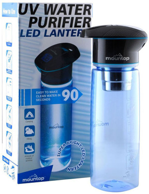 Mountop 750 ml Water Purifier Bottle(Black, Blue)