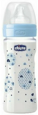 

Chicco well being feeding bottle (4m+) - 250 ml(Blue)