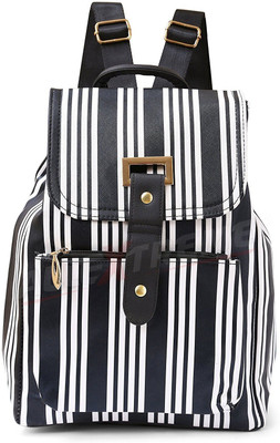 

AllExtreme New Fashion Shoulders Canvas Shoulder Bag Outdoor Bag for Hiking Polyester Material School Bag Women Teen Girls 14 L Backpack(Black, White)