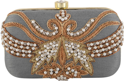 

The Craft Store Craft Store Women's Clutch (Grey) For Party Evening Wear Sling Bag(Grey, 8 inch)