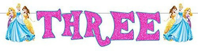 

PARTY PROPZ AGE BUNTING THREE PACK OF 1/ PRINCESS BIRTHDAY DECORATION/ PRINCESS PARTY SUPPLIES/AGE BUNTING Banner(7 ft, Pack of 1)