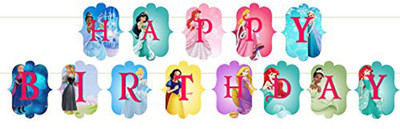 

PARTY PROPZ HAPPY BIRTHDAY BANNER PACK 0F 1/PRINCESS BIRTHDAY DECORATION/PRINCESS PARTY SUPPLIES Banner(7 ft, Pack of 1)