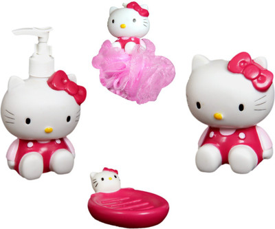 

FullHouz Hello Kitty Pack of 4 Bathroom Set Bath Toy(Multicolor)