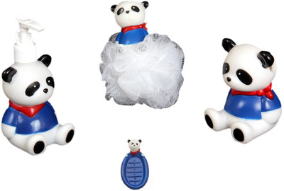 

FullHouz Blue Bear Pack of 4 Bathroom Set Bath Toy(Multicolor)