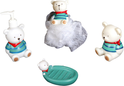 

FullHouz Teddy Bear Pack of 4 Bathroom Set Bath Toy(Multicolor)