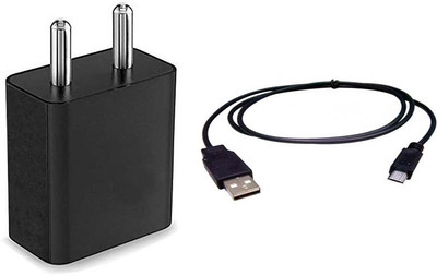 TROST 1 A Wall Charger for Mobile with Detachable Cable(Black)