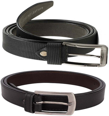

Cyclone Men Casual Black Genuine Leather Belt