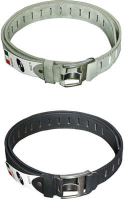 

Lee Topper Men Casual Black, Grey Artificial Leather Belt