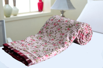 

Polka Motifs  Dohar(Cotton, Pink