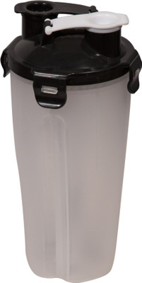 

S-MAX New Protein Shaker Hydra Cup Dual Shaker Sports Water Bottle 800 ml Shaker(Pack of 1, Black)