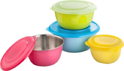 

Sayee Stainless Steel Bowl Color Bowl Stainless Steel Bowl Set(Yellow, Red, Blue, Green, Pack of 4)