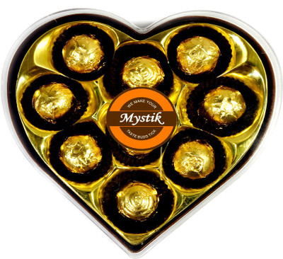 

Mystik Big Heart Shape 09 Pc Chocolate Gift Box Brittles(144 g)