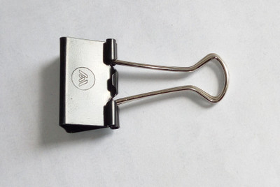 World One Medium 25 mm Chrome Binder Clip(Set of 144, Black)
