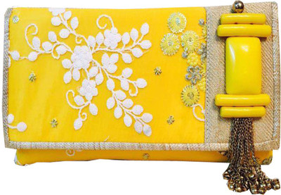 

craftbazaar Casual Yellow Clutch