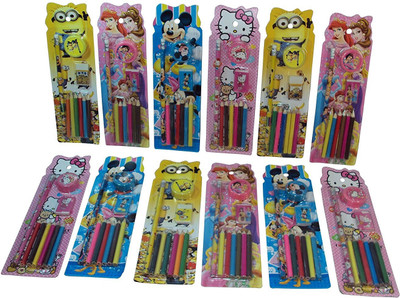 

BASAVA art creation Round Shaped Color Pencils(Set of 12, Malti)