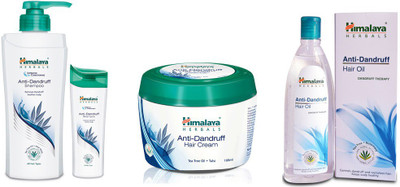 

Himalaya Anti Dandruff Shampoo, Anti Dandruff Hair Cream, Anti Dandruff Hair Oil(Set of)