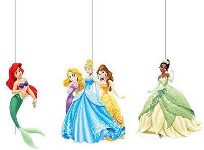 

PARTY PROPZ Multicolor CEILING HANGING SET OF 3/PRINCESS BIRTHDAY DECORATION/ PRINCESS PARTY SUPPLIES - 3 g