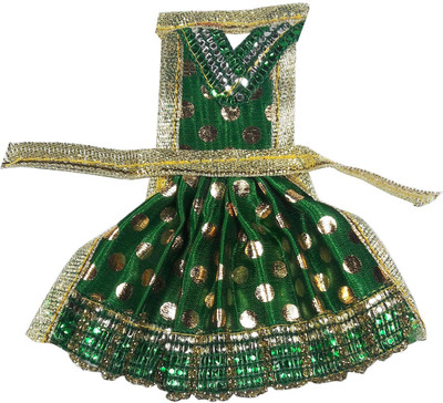 

CraftEra Beautifully Handmade Green Color Davi Vastra-5x4 Inches, Durga ji Vastra, Dress For Idol, Devi Durga Mata Dress Deity Ornament(NO)