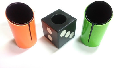 

Y.E.S 1 Compartments PLASTIC PEN STAND(Orange, Green, Black)