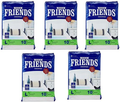 

Friends PREMIUM UNDERPADS (SET OF 5 PACKS OF 10 SHEETS EACH) OF - L(50 Pieces)