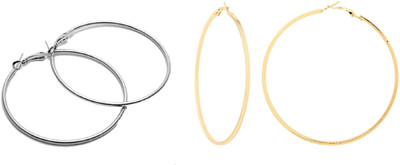 BNB Pack Of 2 Alloy Hoop Earring
