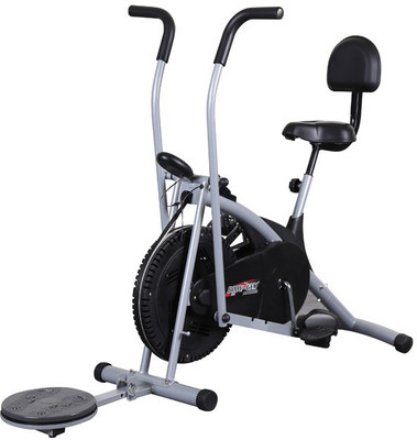 

Body Gym Air Bike Stamina With Backrest & Twister Indoor Cycles Exercise Bike(Black, Grey)