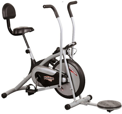 

Body Gym Air Bike Platinum Dx With Backrest & Twister Indoor Cycles Exercise Bike(Black, Grey)