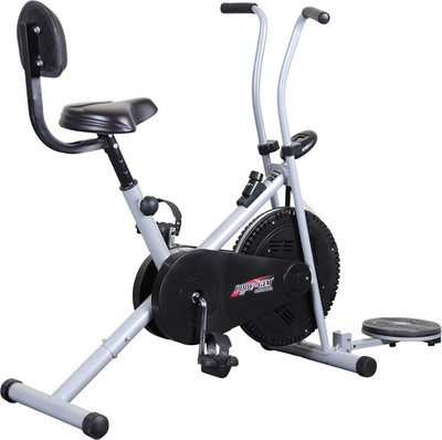 

Body Gym Air Bike Bga 1001 With Backrest & Twister Indoor Cycles Exercise Bike(Black, Grey)