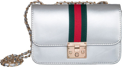 

peaubella Sling Bag(Silver)