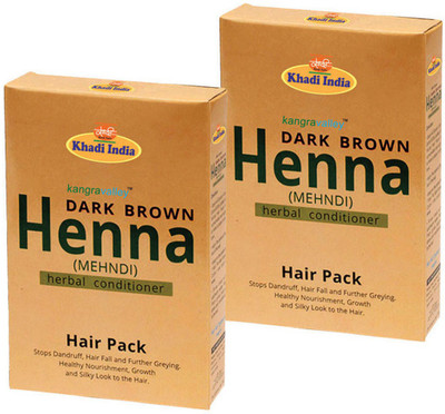 

Kangra Valley Dark Brown Henna - Hair Pack (Pack of 2)(200 g)