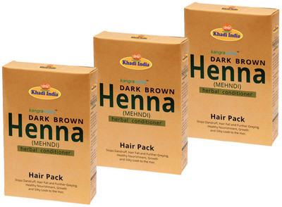 

Kangra Valley Dark Brown Henna - Hair Pack (Pack of 3)(300 g)