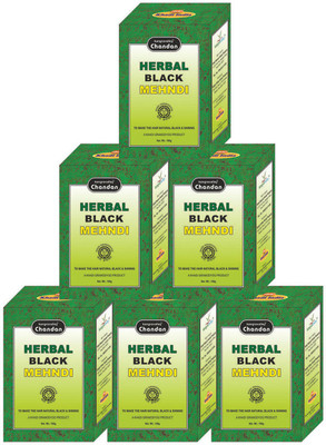 

Khadi Chandan Herbal Black Mehndi (Pack of 6)(600 g)