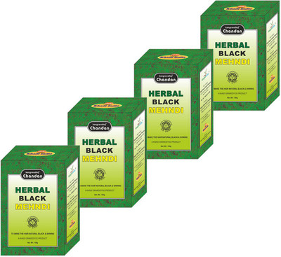 

Khadi Chandan Herbal Black Mehndi (Pack of 4)(400 g)