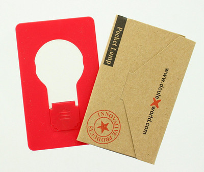 

VibeX ® Portable Wallet Purse Pocket Survival LED Night Light Lamp Bulb Credit Card Size LED Lantern(Red)