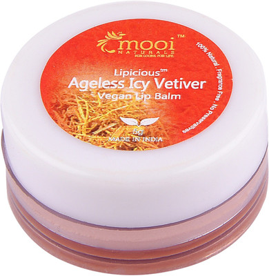 

Mooi Naturals Lipicious Tm Ageless Icy Vetiver Vegan Lip Balm grape seed(5 g)