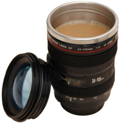 

Lavelle Kitchen Concave Camera Lens Style Stainless Steel, Plastic Mug(400 ml), Black