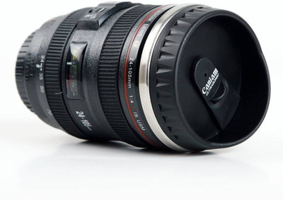 

Sphiron EF-24 Camera Lens Style Gift Stainless Steel, Plastic Mug(400 ml), Black