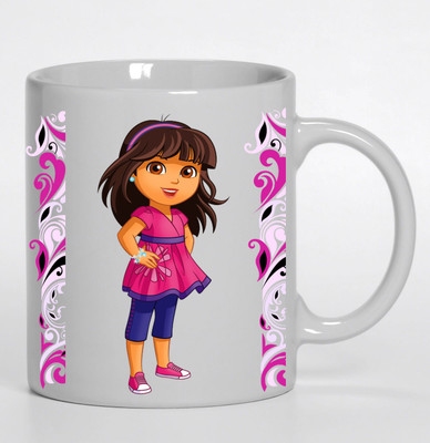 

PIXART Little Girl Dora Ceramic Mug(250 ml), White