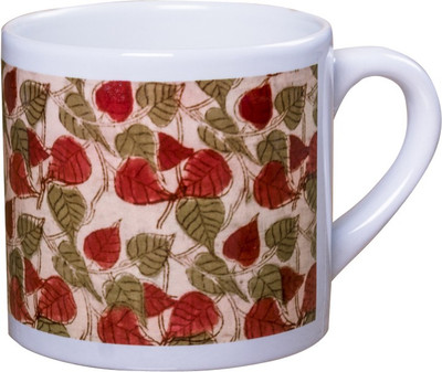 

Kalamkari Design Multicolor Stoneware Microwave Safe Teas with Mirror Finish Ceramic Mug(125 ml)
