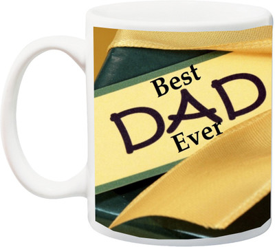 

Stylotrendz Best Dad Ever Gift for father Ceramic Mug(325 ml), Multicolor