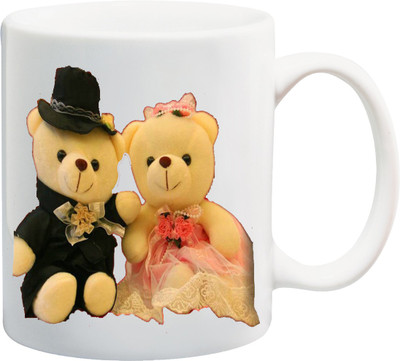 

ME&YOU Best couples Printed Ceramic Mug(325 ml), Multicolor