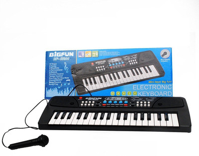 Krasa BiGFuN Electiric Piano Keyboard Musical Toy With Microphone(Multicolor)