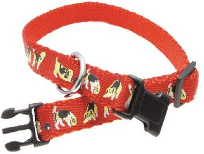

SICONS Plain Dog Collar Charm(Dog Print (red), Round)