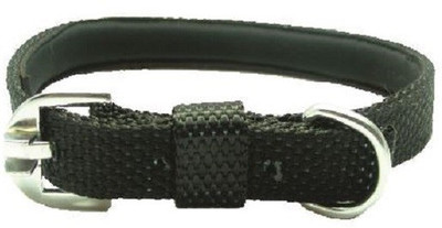 

SICONS Plain Dog Collar Charm(Padded Black, Round)