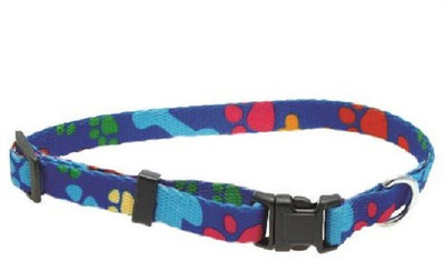 

SICONS Plain Dog Collar Charm(Paws Print (Blue), Round)
