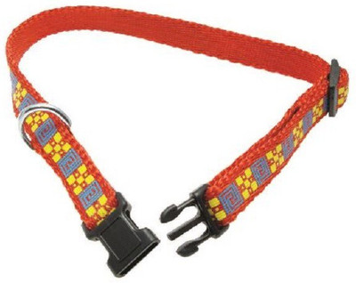 

SICONS Plain Dog Collar Charm(Checks Print (red), Round)