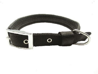 

SICONS Plain Dog Collar Charm(Padded Black, Round)