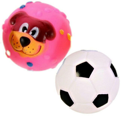 

W9 High Quality Medium Puppy Squeaky Ball Fun Toy-Multi colour- 1 Piece Rubber Squeaky Toy For Dog