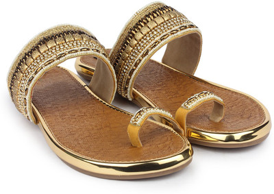 

Do Bhai Women Golden Flats